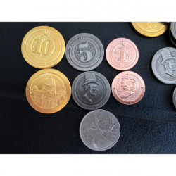Board Game Upgrade Set: Metal Industrial Coins (50)
