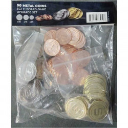 50 Metal Coin Board Game Upgrade Set (Sci-Fi Coins)
