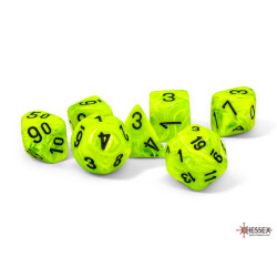 Vortex Mega-hedral Bright Green/black 7-Die Set