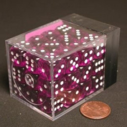 Translucent Purple Dice D6 12mm 36 st